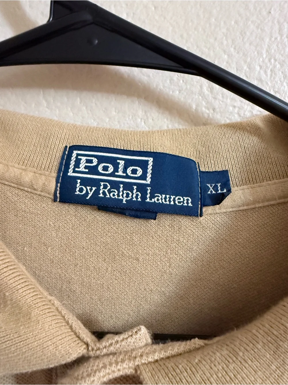 Ralph Lauren Men’s Tan Polo Shirt with Embroidered Pony